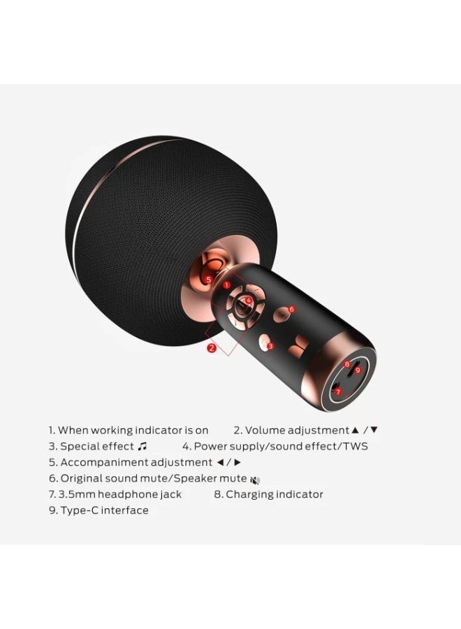 MONSTER Superstar Dynamic Karaoke Microphone Handheld Wireless Bluetooth Karaoke Machine, Bluetooth 5.0 TWS Portable Speaker Mic for Home Party Car Outdoor - Image 3